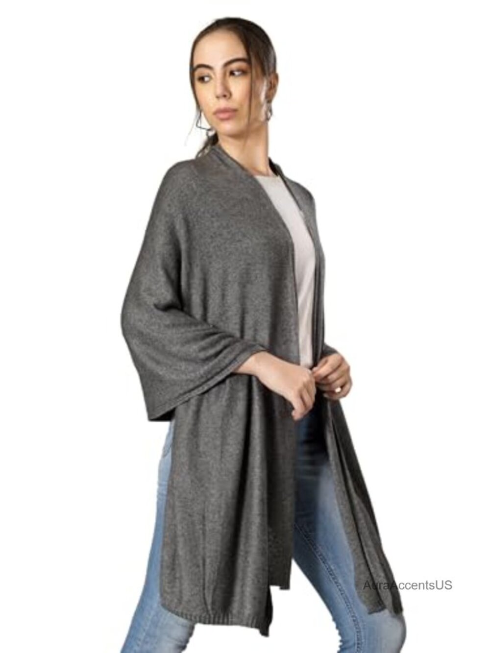 100% Cashmere Knitted Wrap Pashmina Shawl Extra Large Scarf Stole